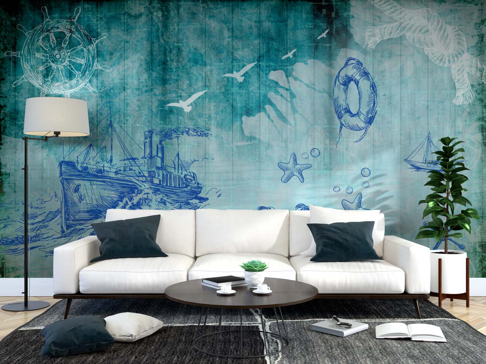 Фотошпалери Життя на борту корабля та в океані