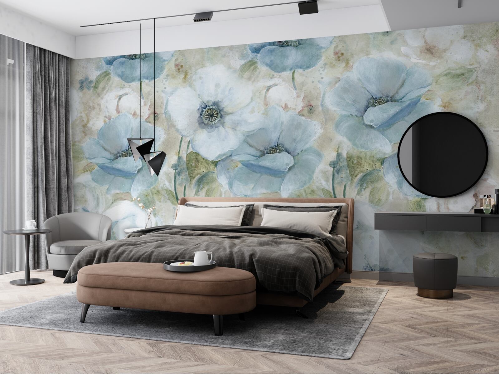 Фотошпалери делікатність постільного маку