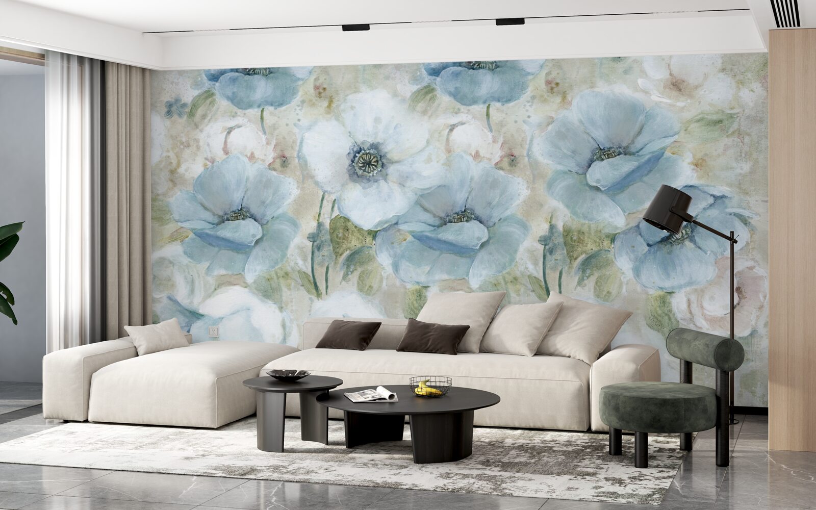 Фотошпалери делікатність постільного маку