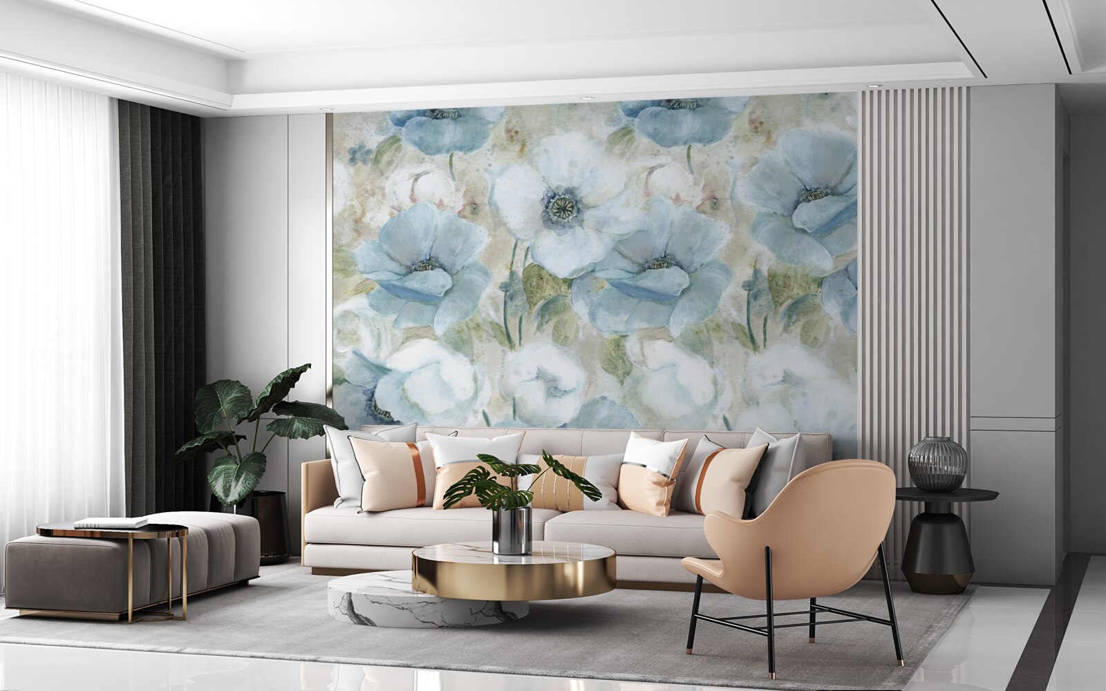 Фотошпалери делікатність постільного маку