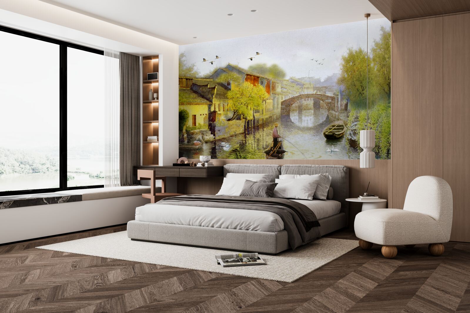 Фотошпалери акварелі із зображенням лісових квітів