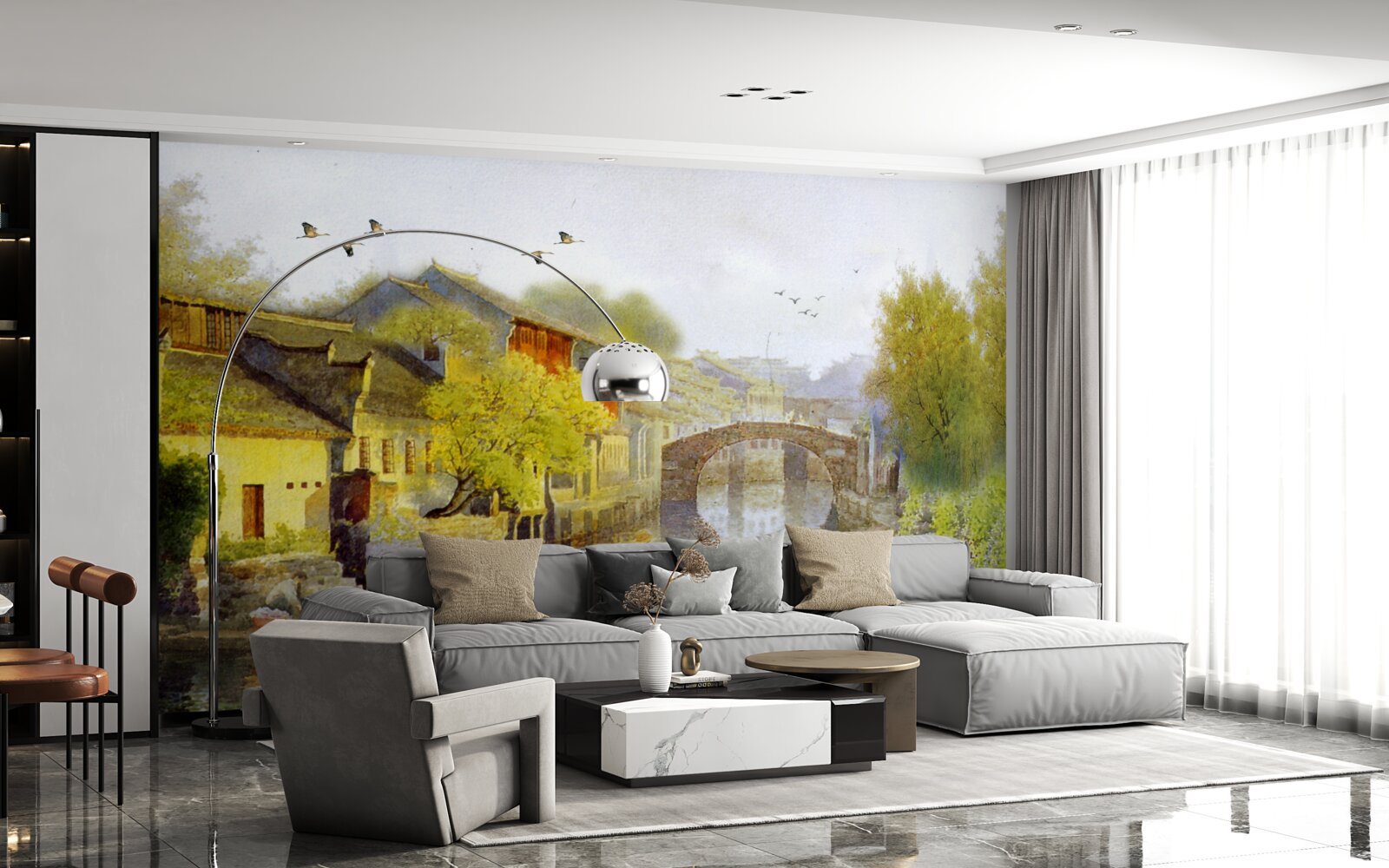 Фотошпалери акварелі із зображенням лісових квітів