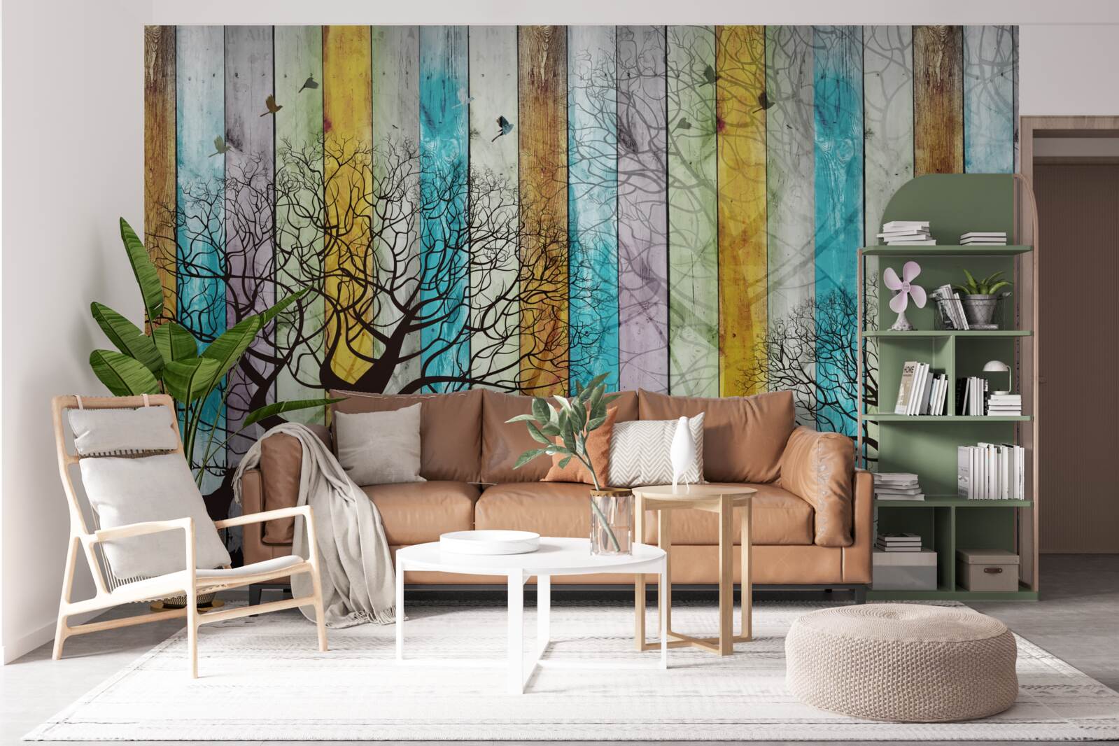 Фотошпалери обриси дерев та лося