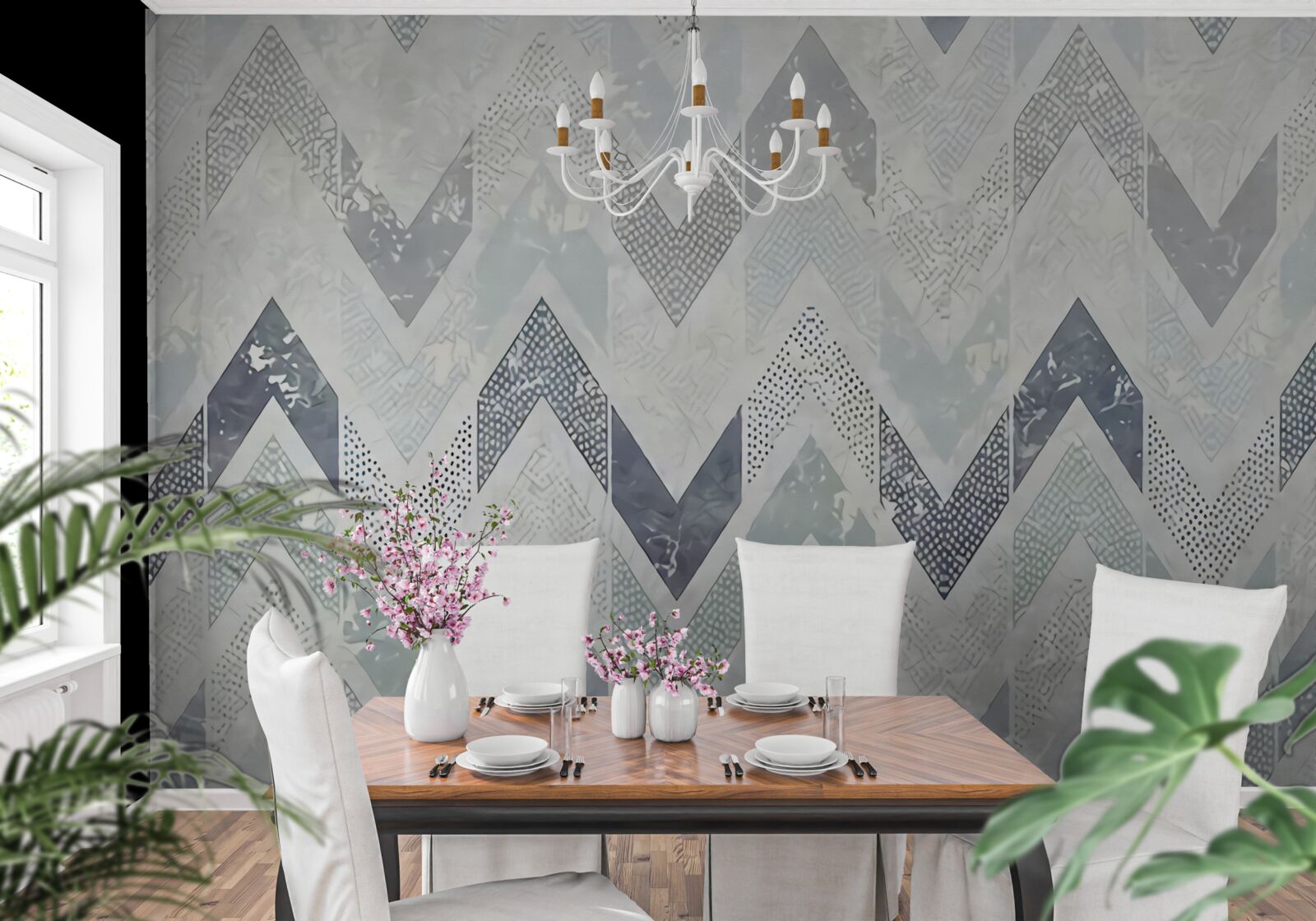 Фотошпалери холодні лінії, що йдуть зигзагоподібно