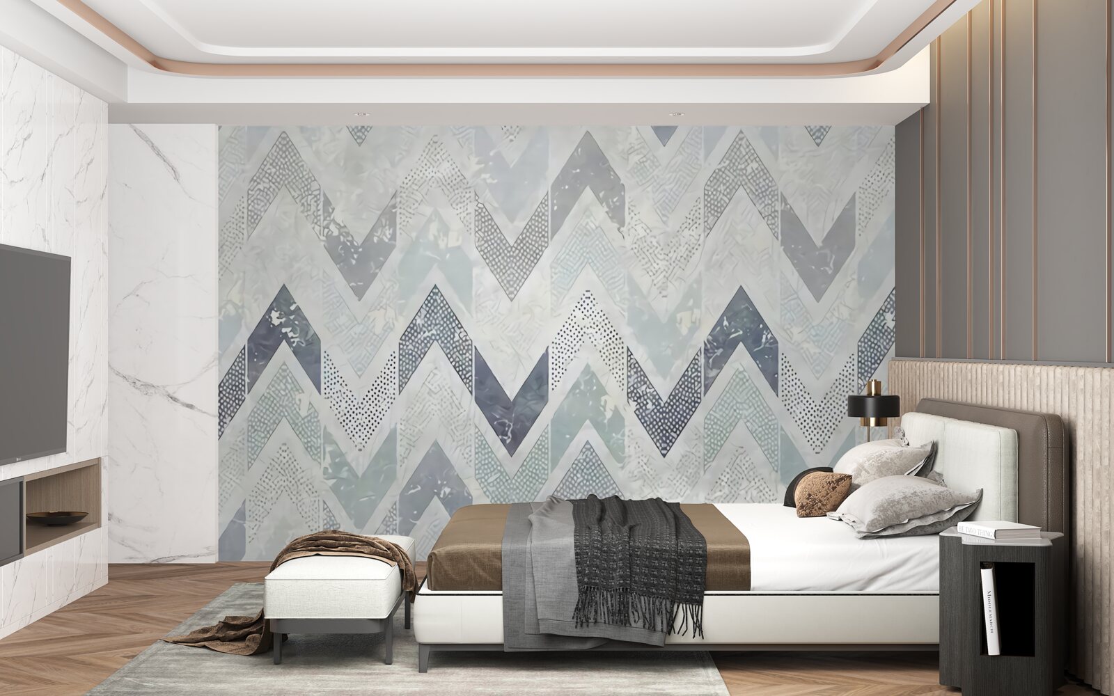 Фотошпалери холодні лінії, що йдуть зигзагоподібно