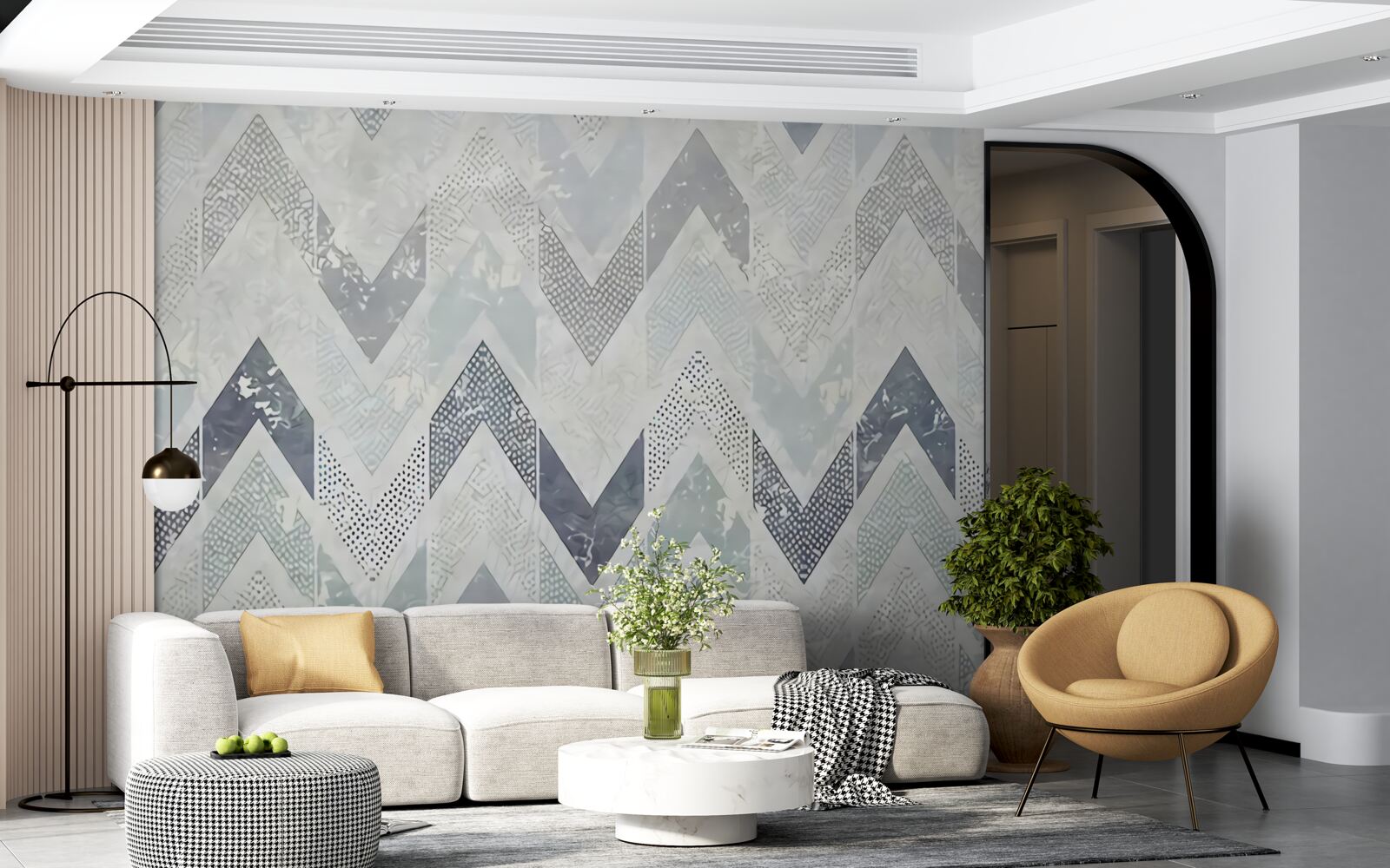 Фотошпалери холодні лінії, що йдуть зигзагоподібно