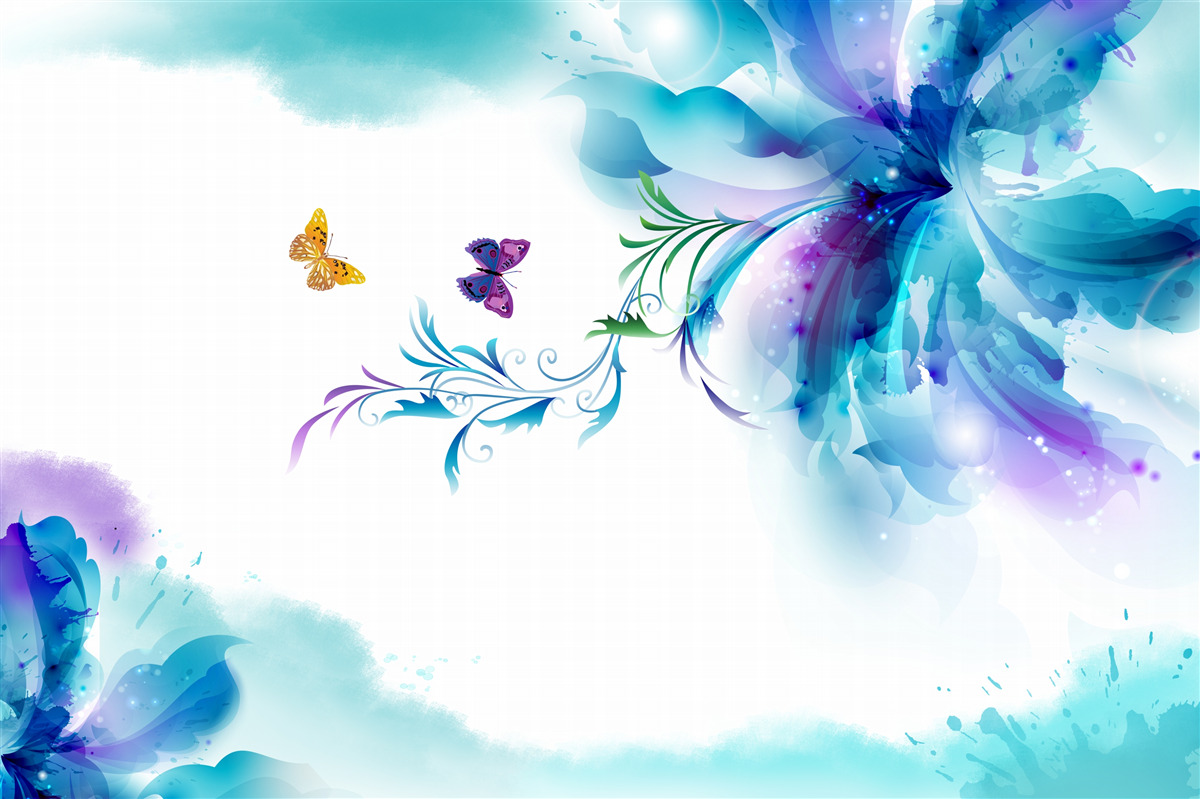 Фотошпалери метелики на тлі квітів