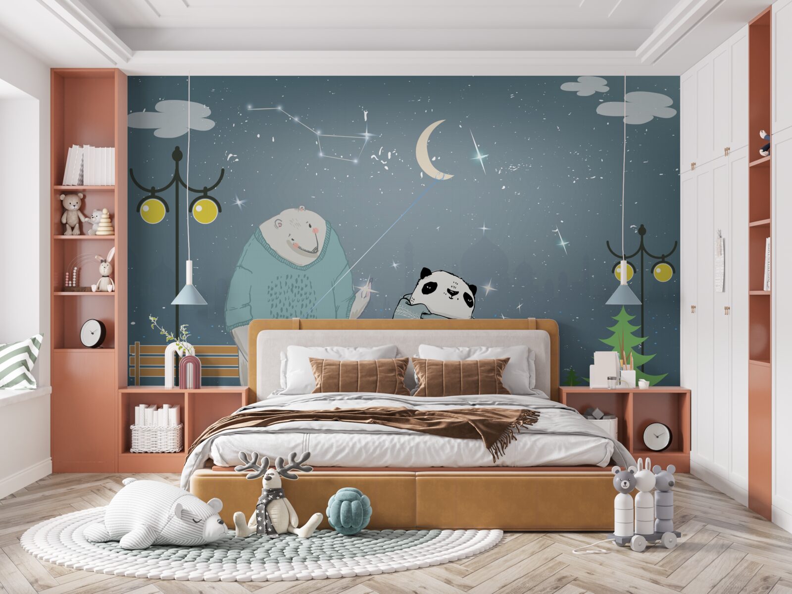 Фотошпалери вечірня прогулянка містечком