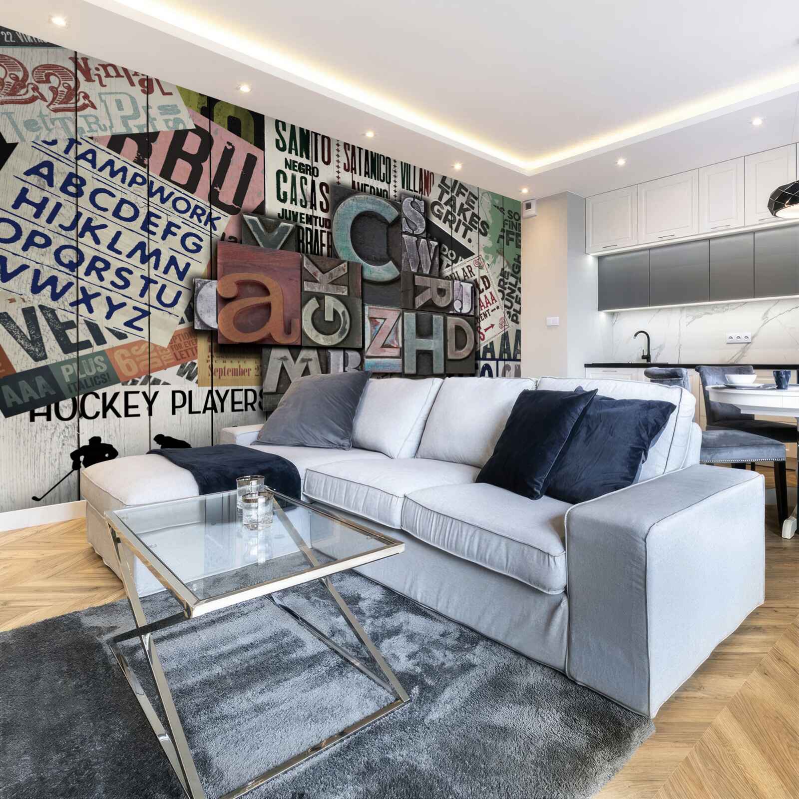 Фотошпалери написи в різних формах