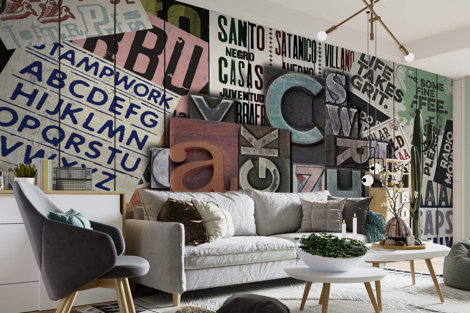 Фотошпалери написи в різних формах