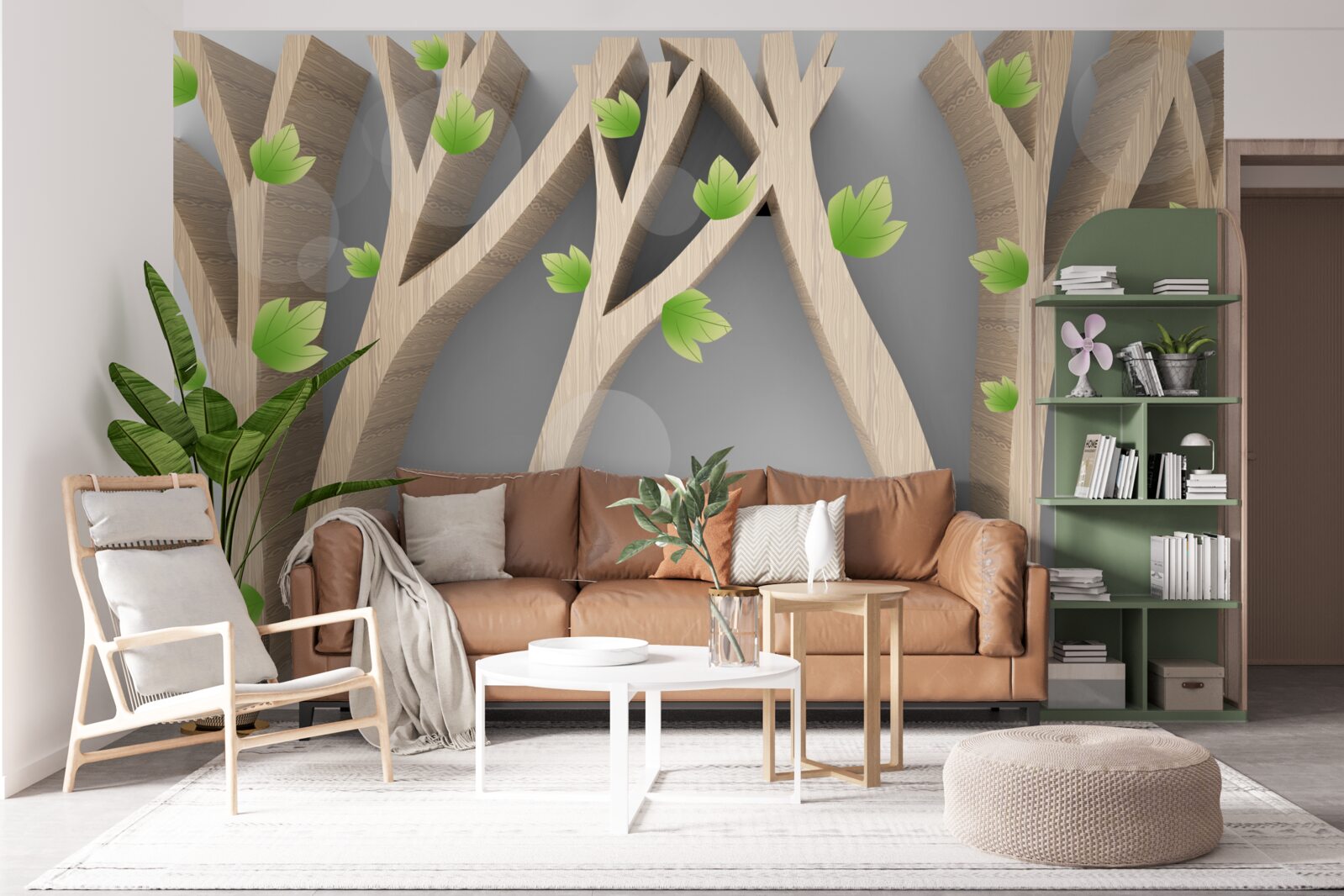 Фотошпалери абстрактний листяний ліс