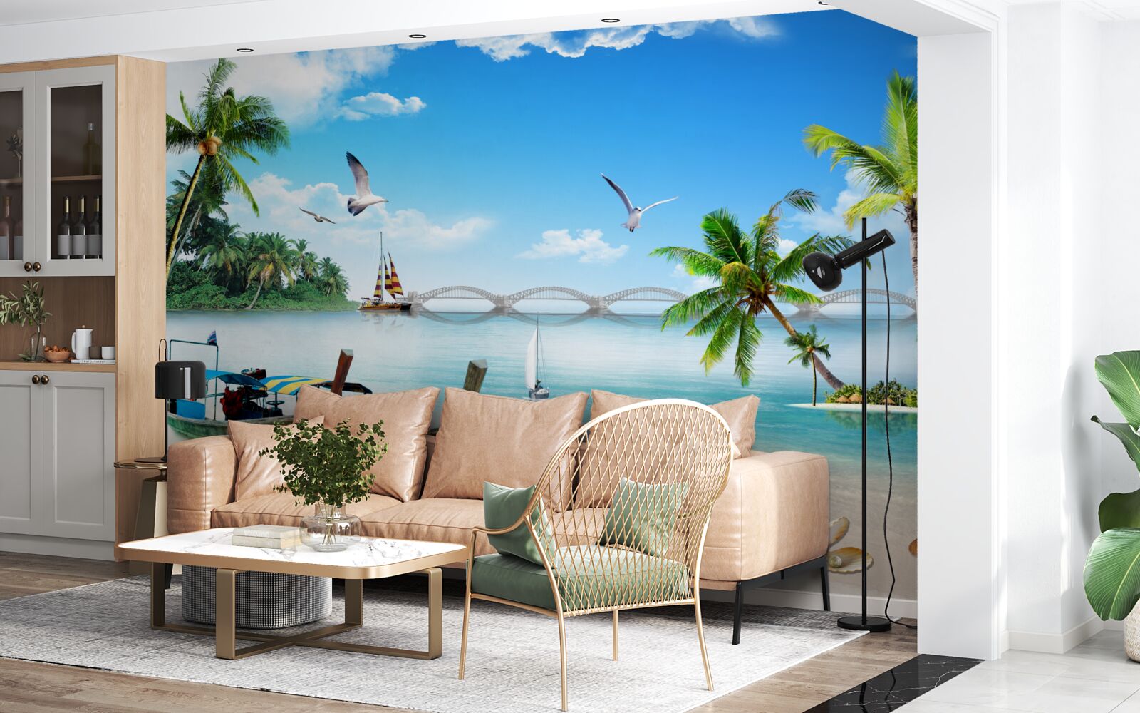 Фотошпалери притулок на безлюдному острові