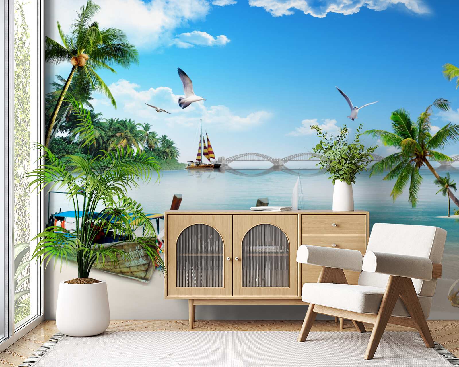 Фотошпалери притулок на безлюдному острові