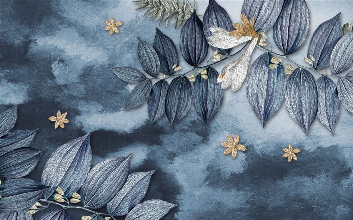 Фотошпалери ніч з хмарами в тропічному лісі