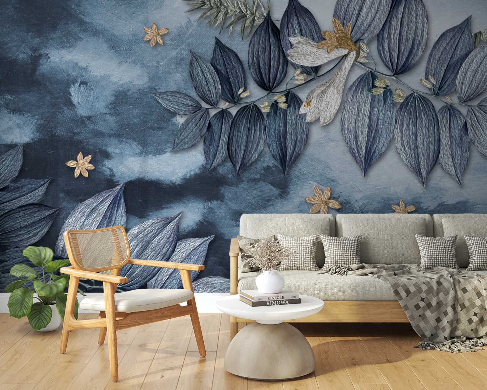 Фотошпалери ніч з хмарами в тропічному лісі