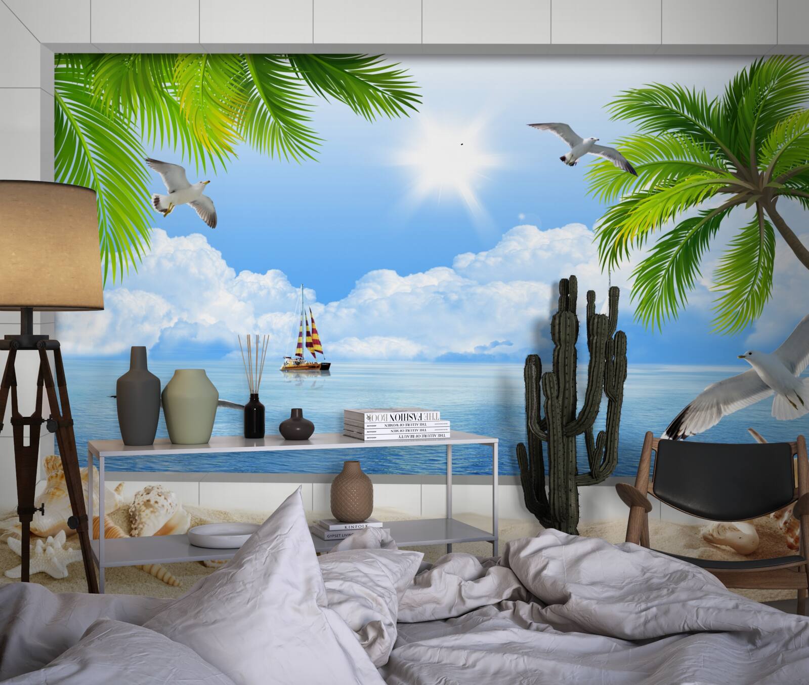 Фотошпалери кораблі на спокійному морі