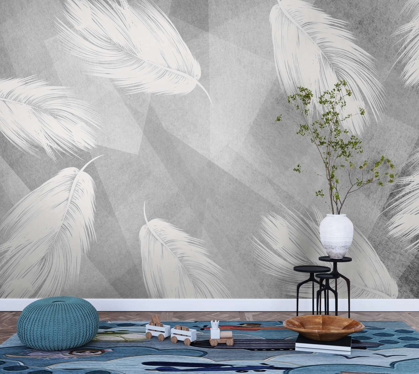 Фотошпалери м'який, білосніжний пух