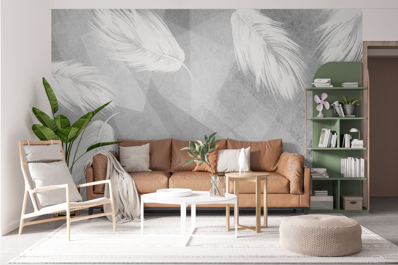 Фотошпалери м'який, білосніжний пух