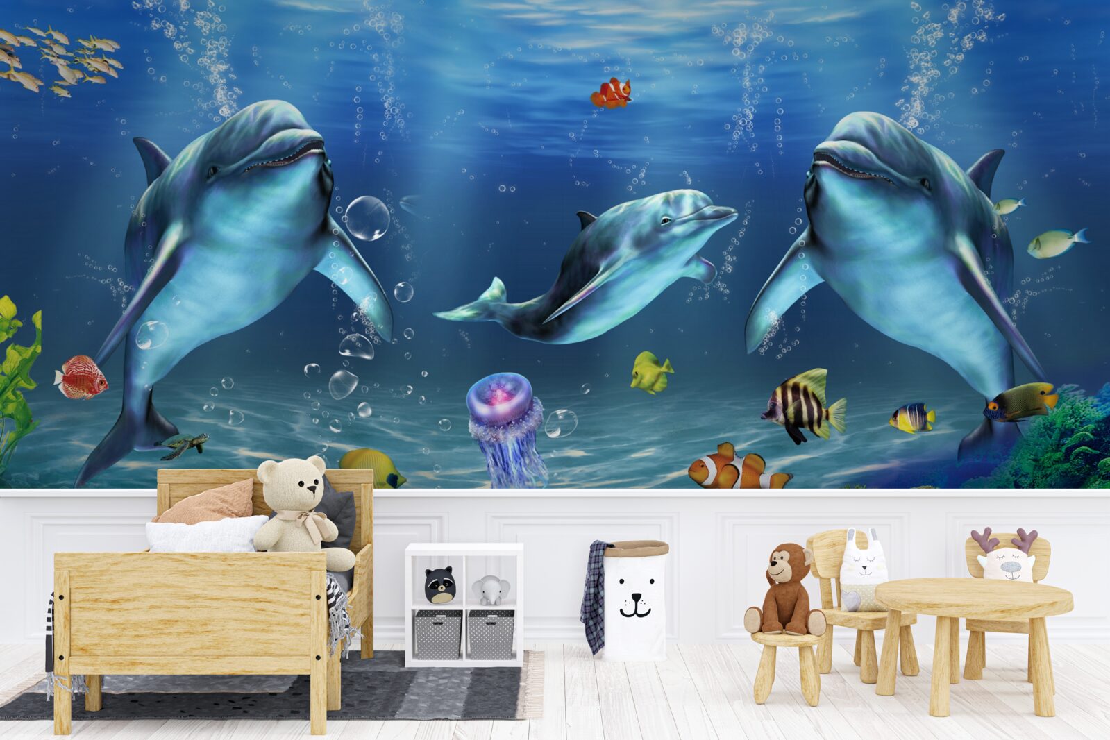 Фотошпалери водні мешканці - дельфіни