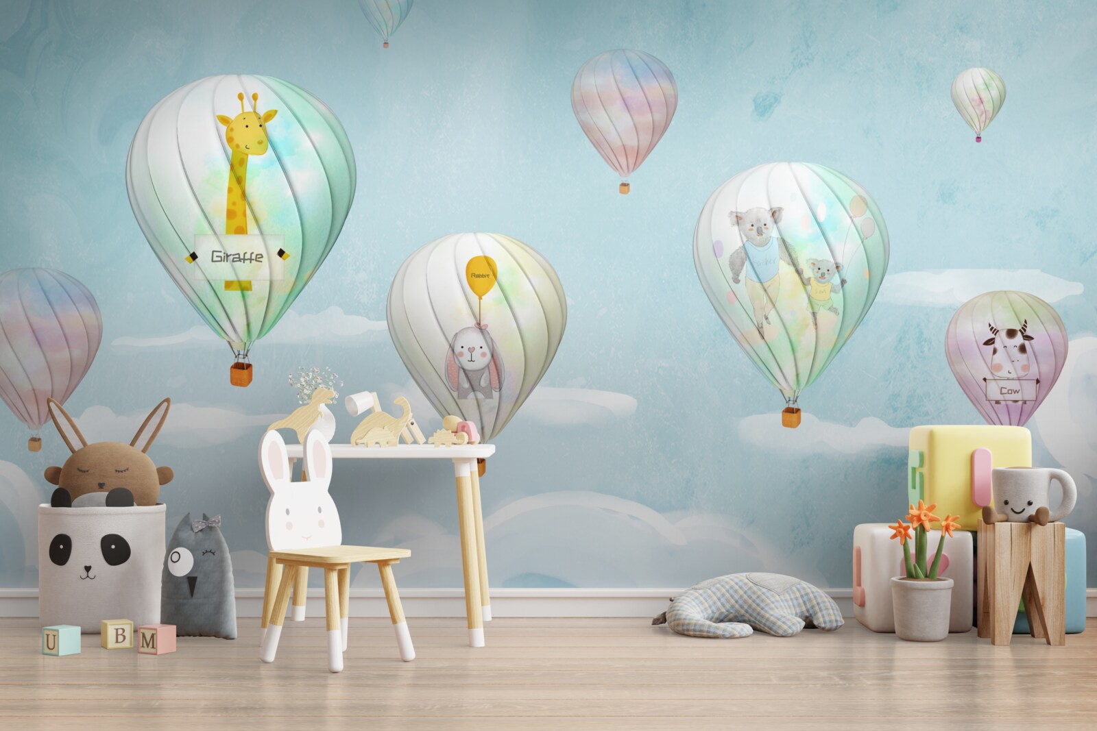 Фотошпалери тварини в літаючих кулях