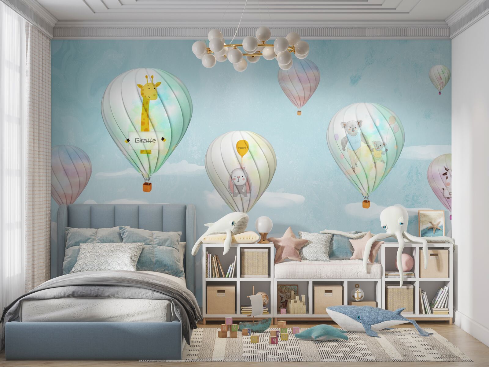 Фотошпалери тварини в літаючих кулях