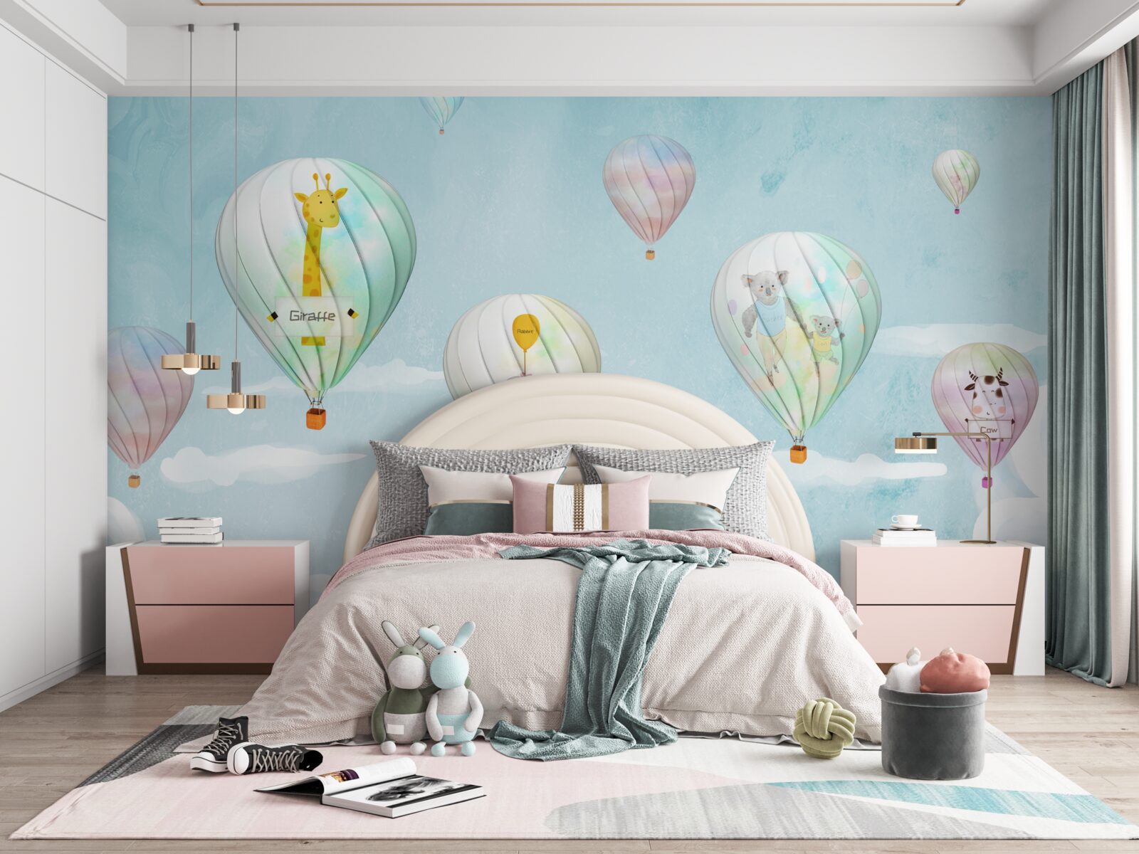 Фотошпалери тварини в літаючих кулях