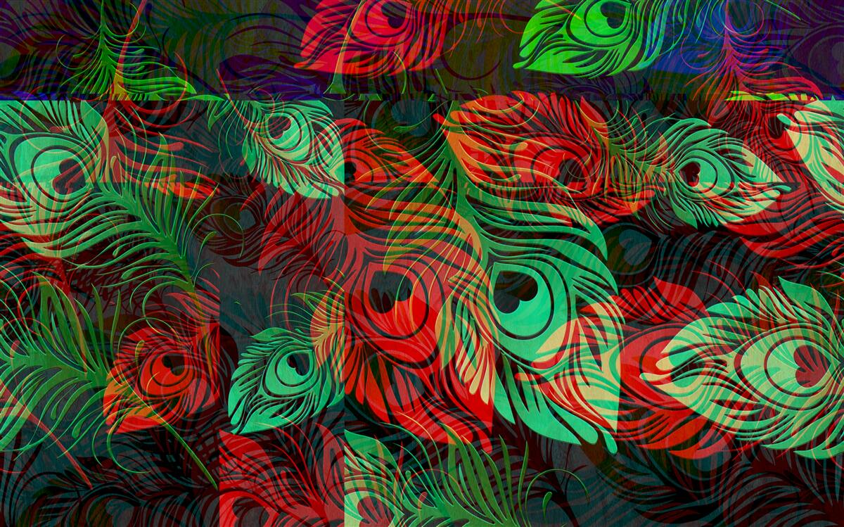 Фотошпалери золоте пір'я неймовірної краси