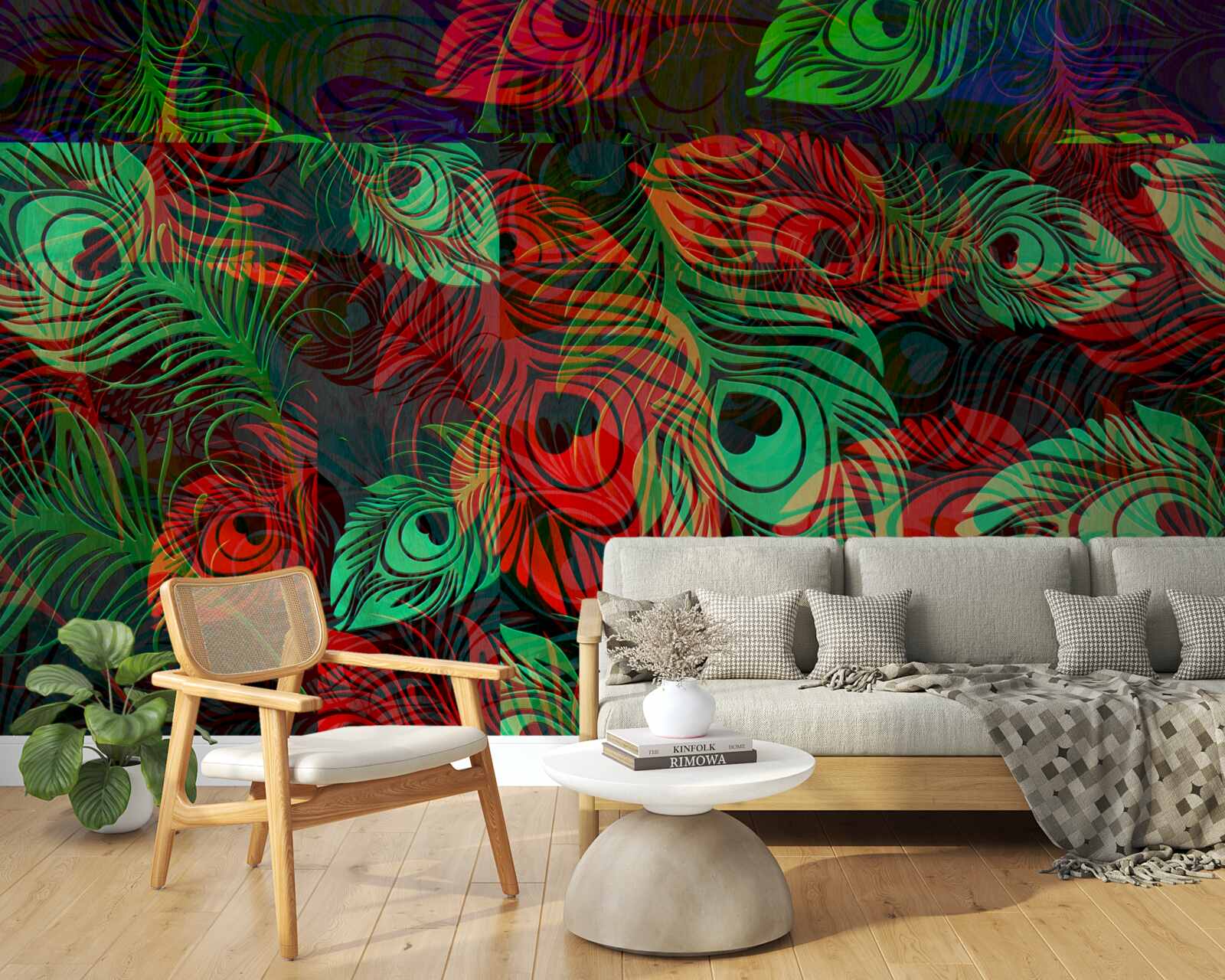 Фотошпалери золоте пір'я неймовірної краси