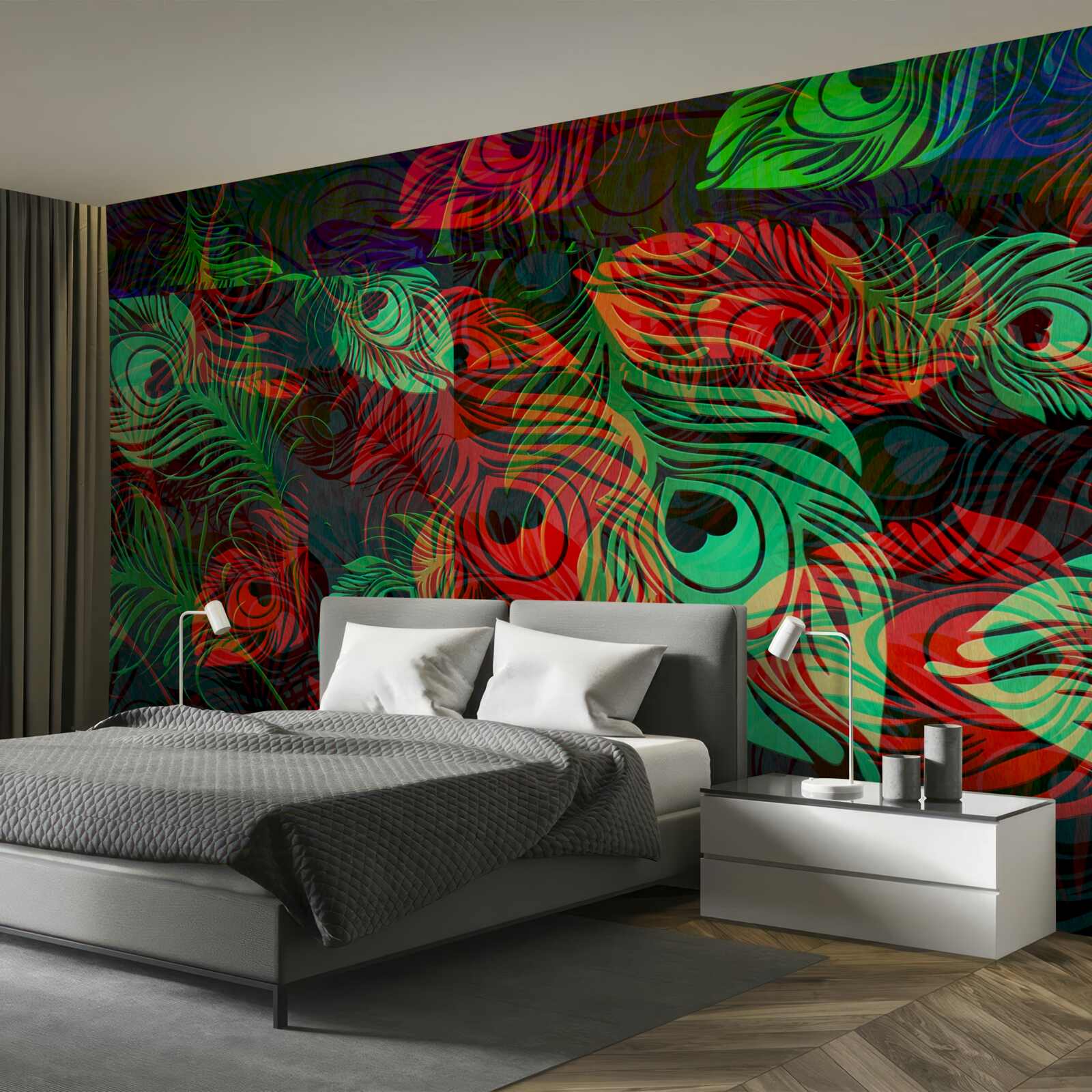 Фотошпалери золоте пір'я неймовірної краси