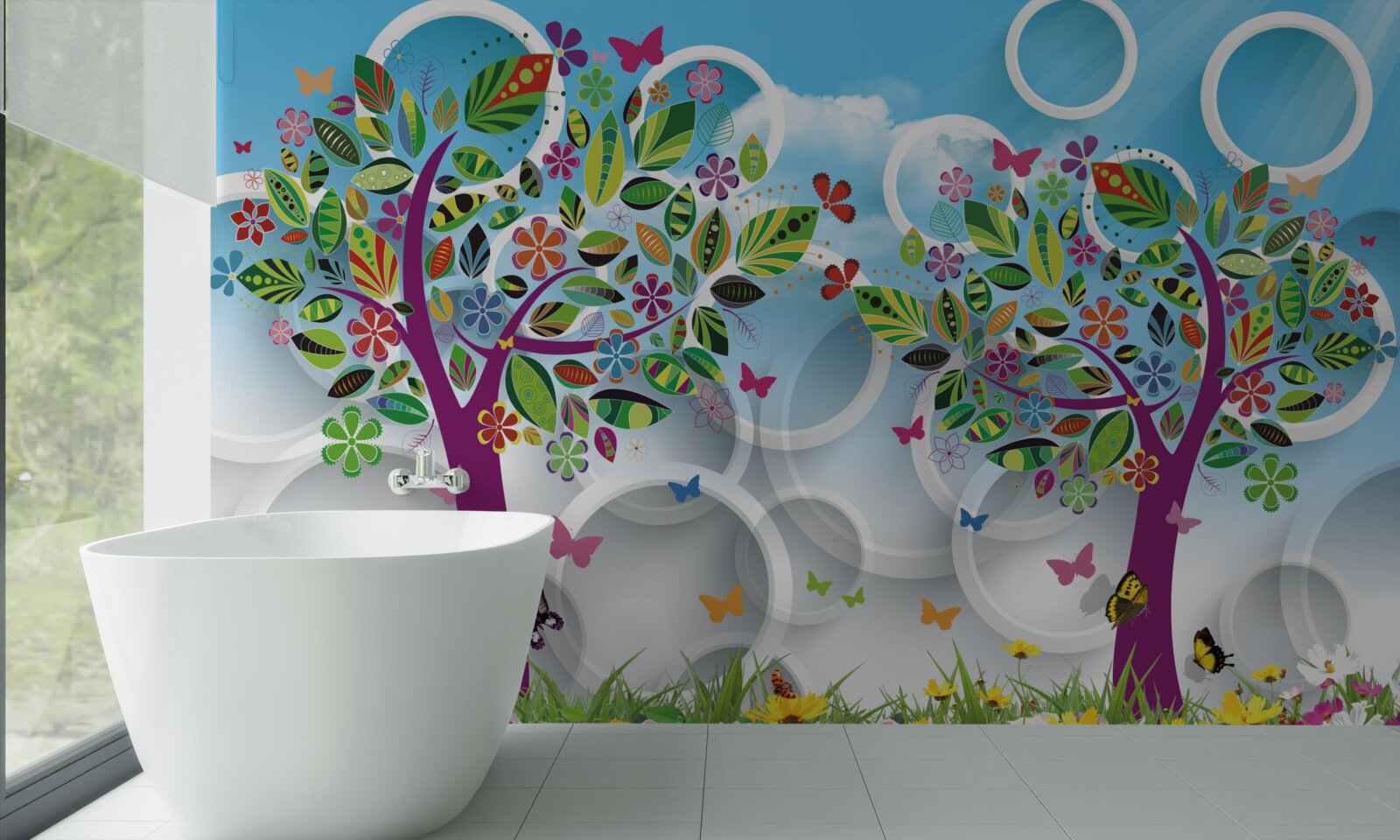 Фотошпалери натяк на літні кольори на листі