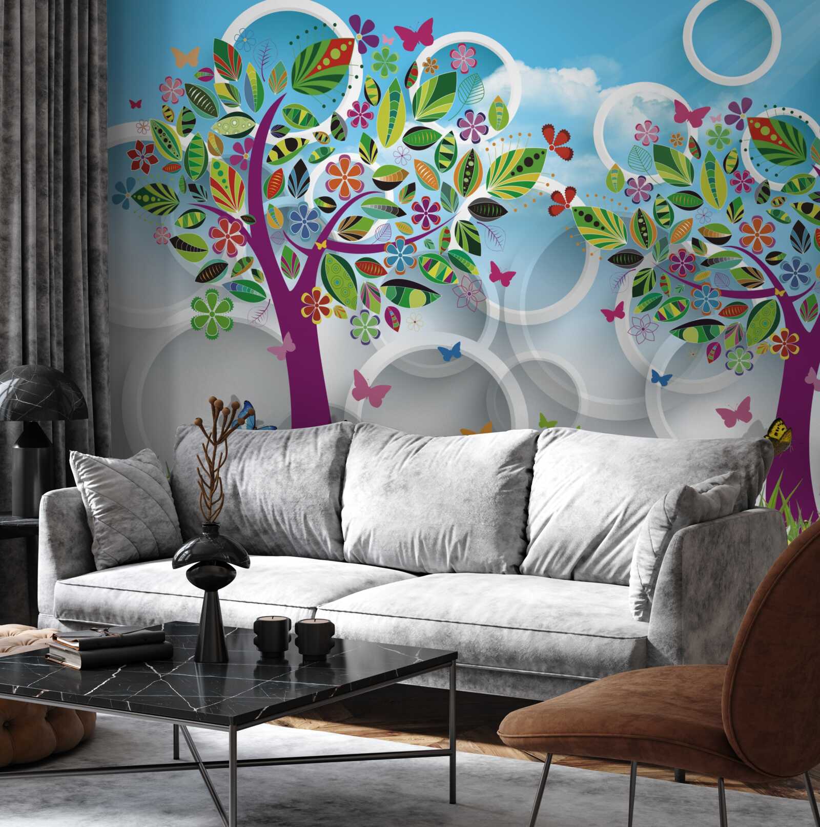 Фотошпалери натяк на літні кольори на листі