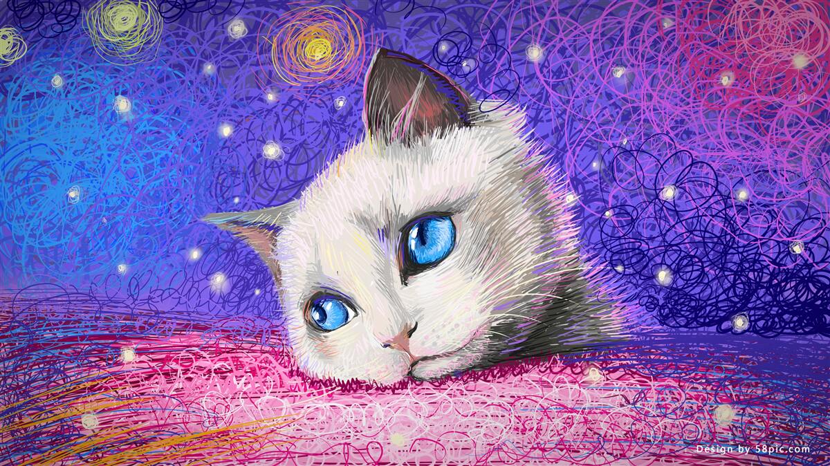 Фотошпалери розгублене блакитнооке кошеня