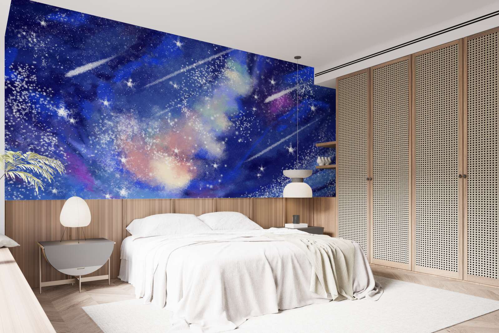 Фотошпалери синє нічне небо