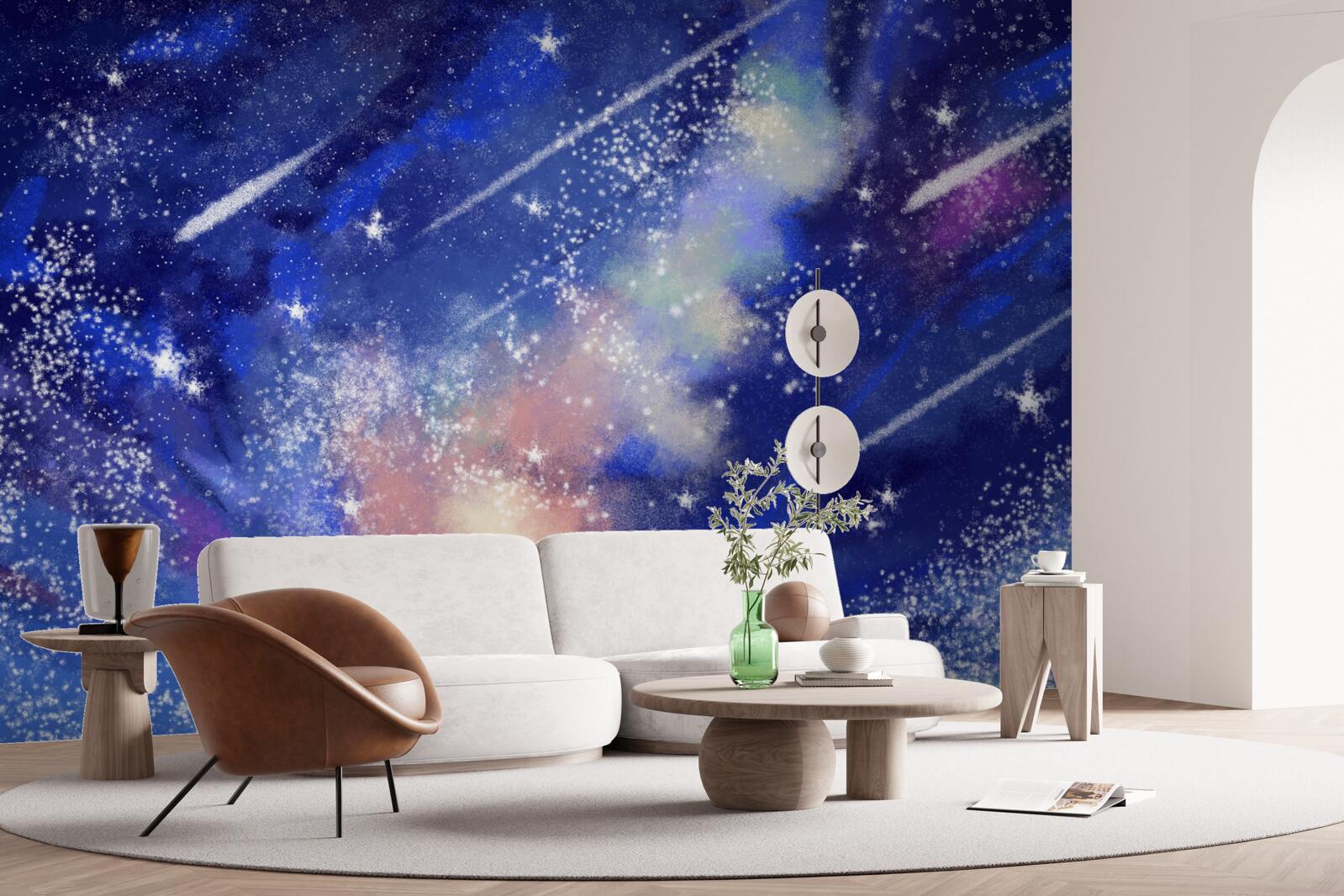 Фотошпалери синє нічне небо