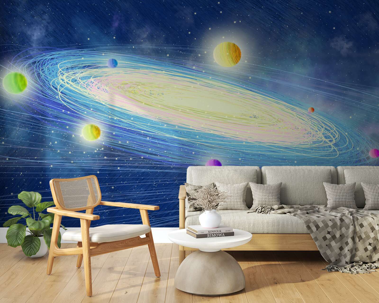 Фотошпалери обертання планет навколо зірки, яку ми називаємо Сонцем