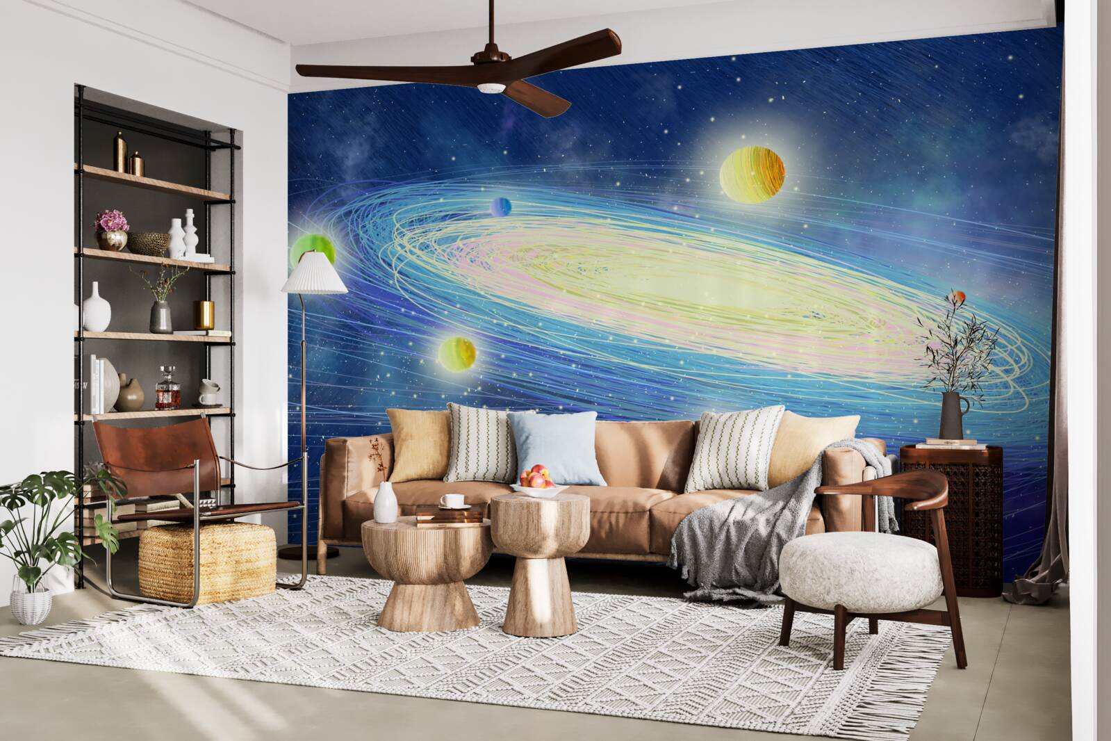 Фотошпалери обертання планет навколо зірки, яку ми називаємо Сонцем