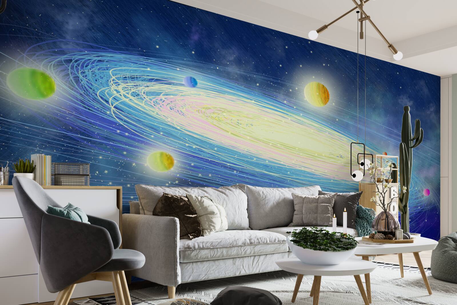 Фотошпалери обертання планет навколо зірки, яку ми називаємо Сонцем