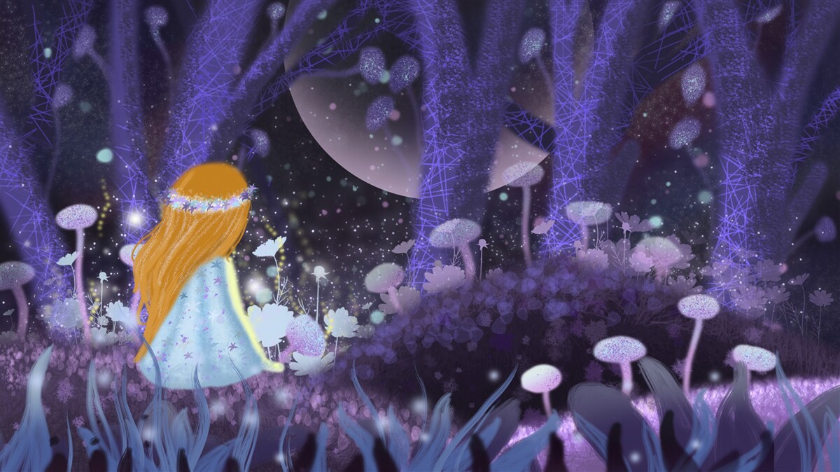 Фотошпалери дитина в чарівному царстві дерев