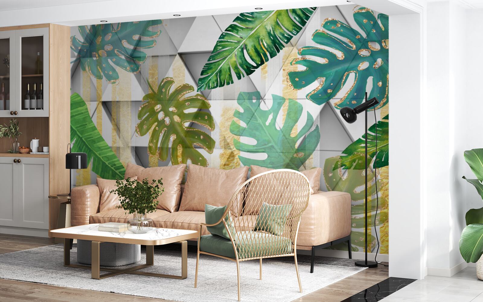 Фотошпалери розмаїття тропічного листя