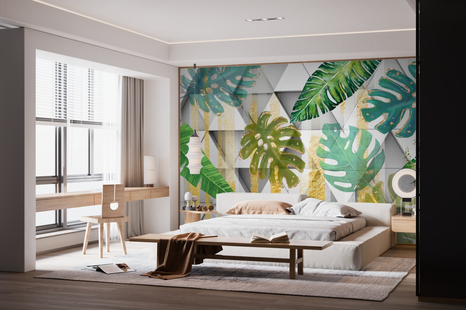 Фотошпалери розмаїття тропічного листя