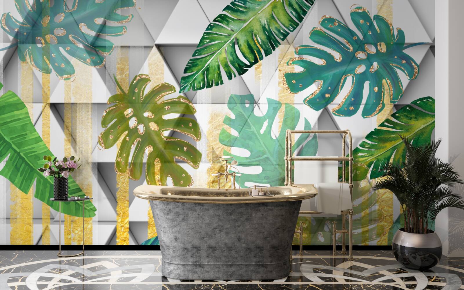 Фотошпалери розмаїття тропічного листя