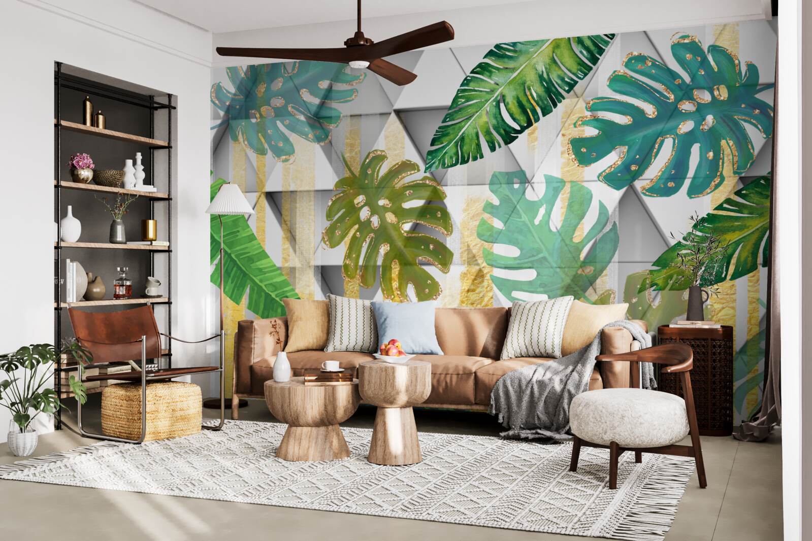 Фотошпалери розмаїття тропічного листя