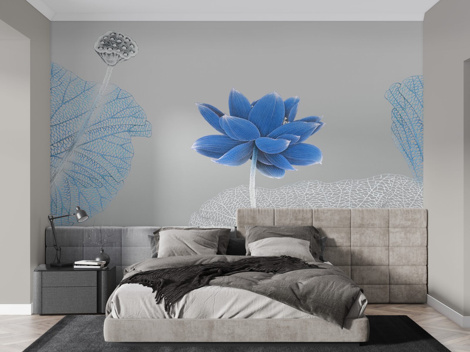 Фотошпалери синя скляна квітка