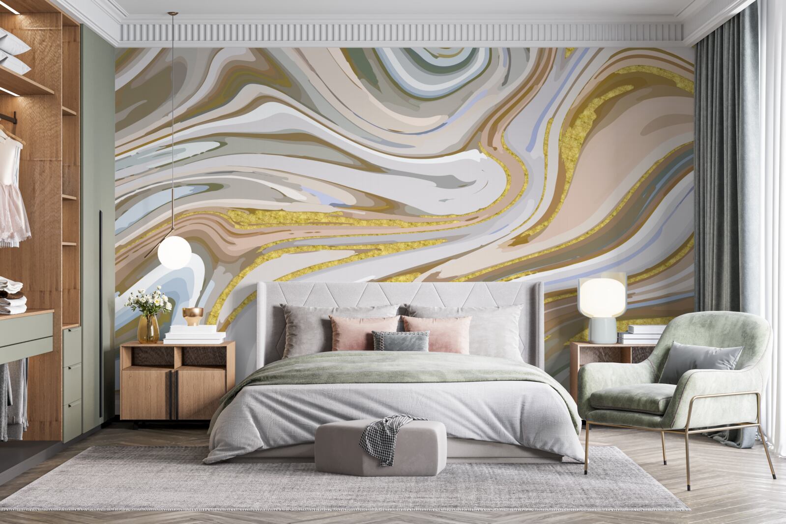 Фотошпалери Поєднання піщинок під час шторму