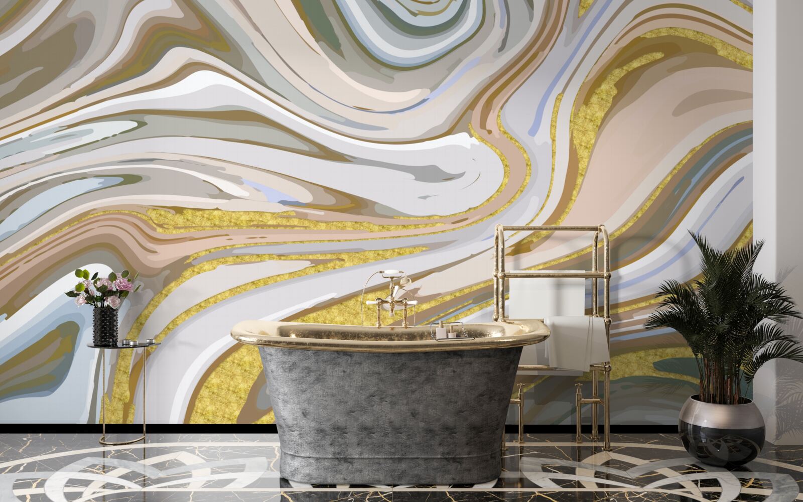 Фотошпалери Поєднання піщинок під час шторму