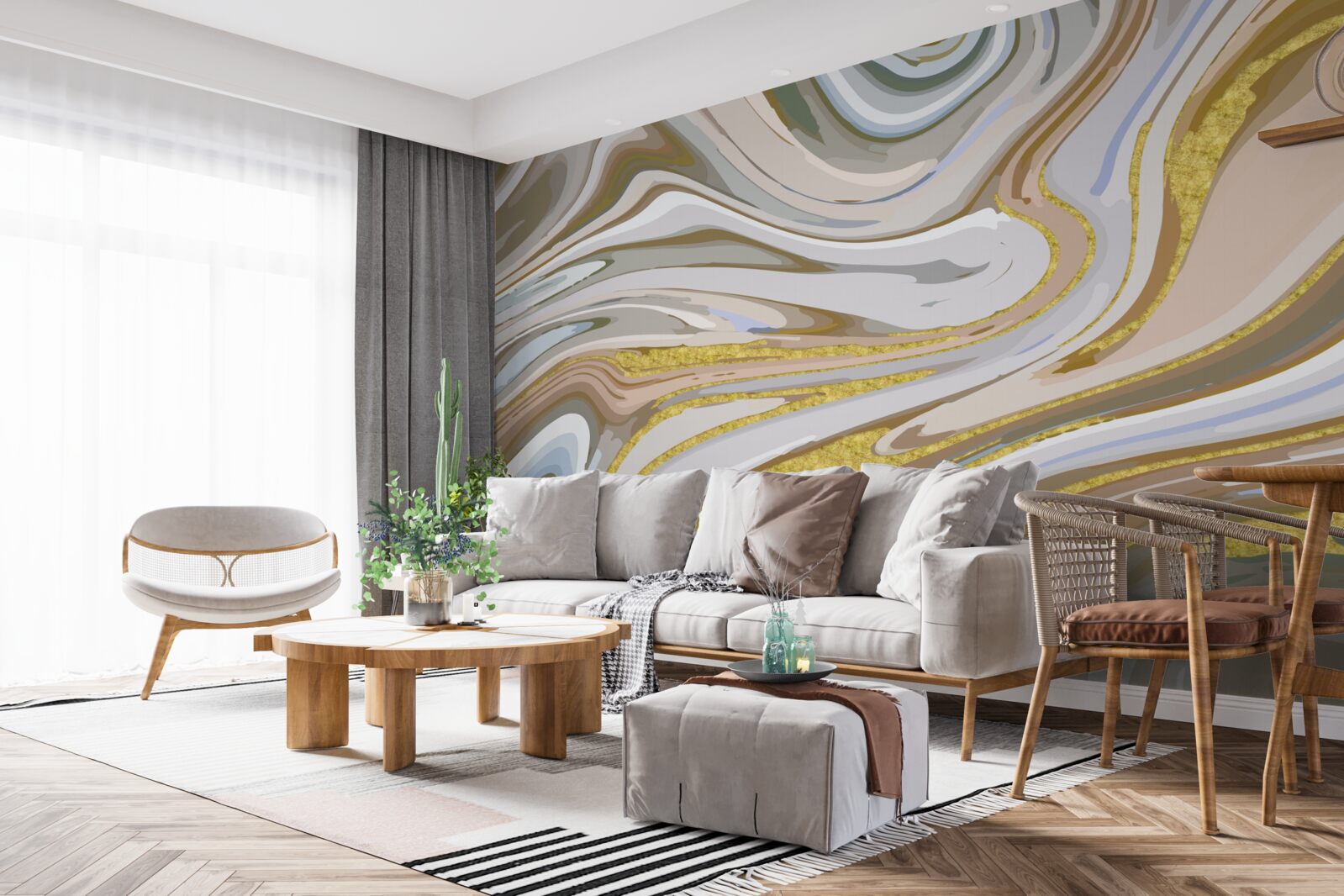 Фотошпалери Поєднання піщинок під час шторму