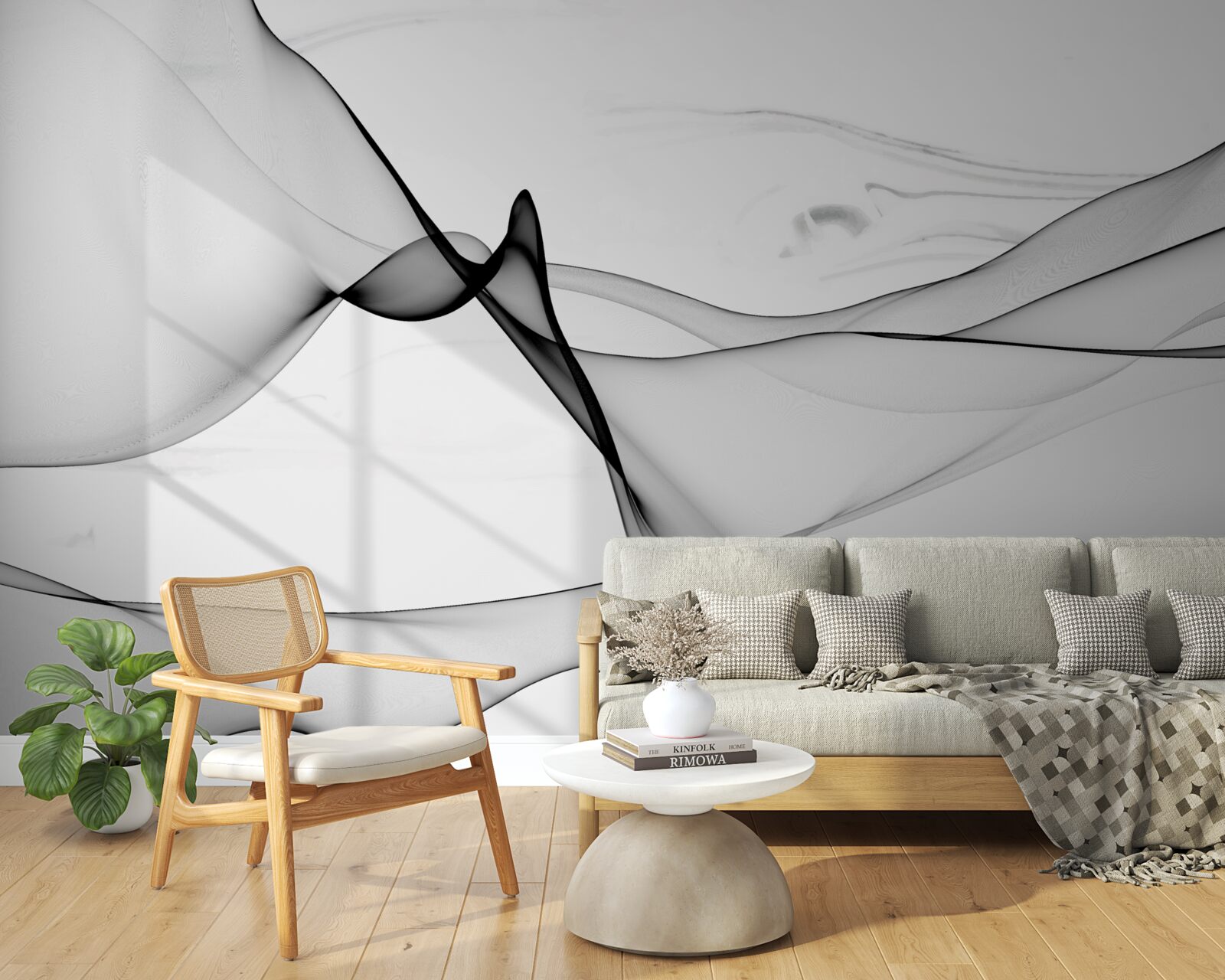 Фотошпалери концепція білого і чорного диму