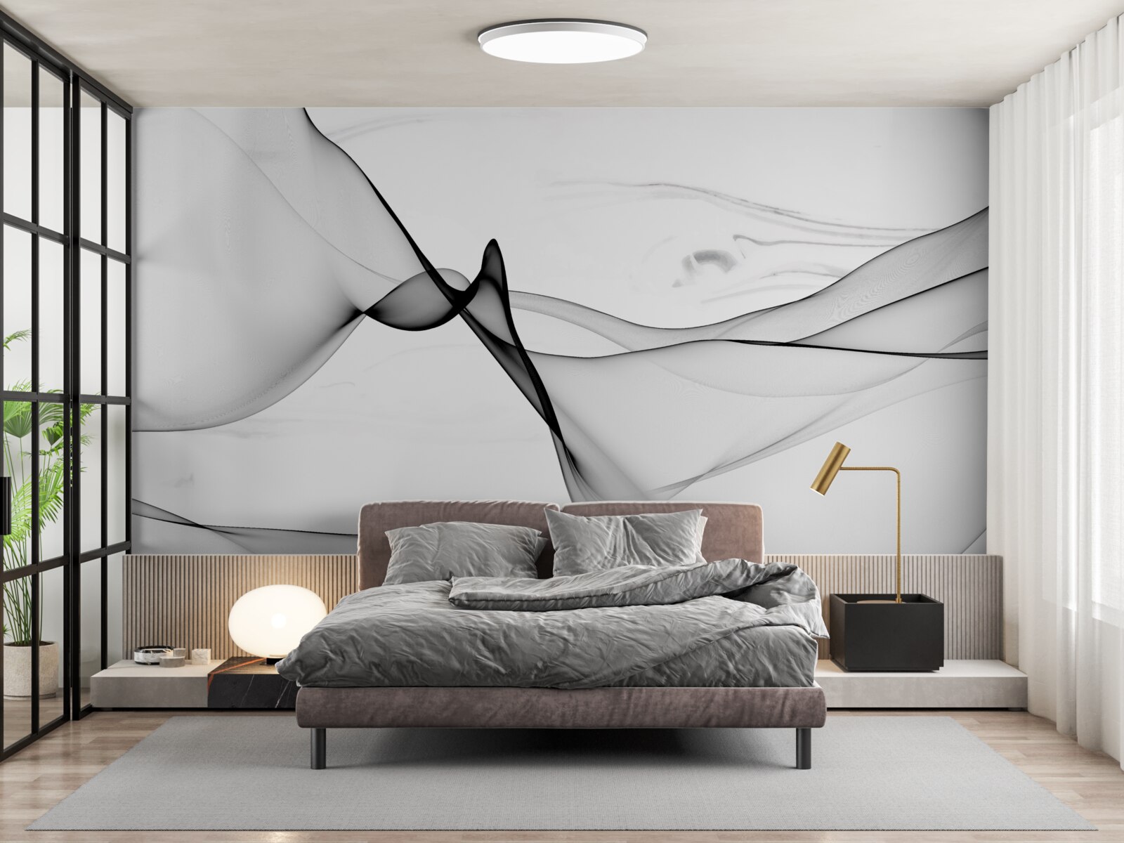 Фотошпалери концепція білого і чорного диму