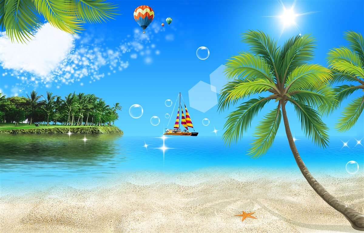 Фотошпалери вид на море та узбережжя