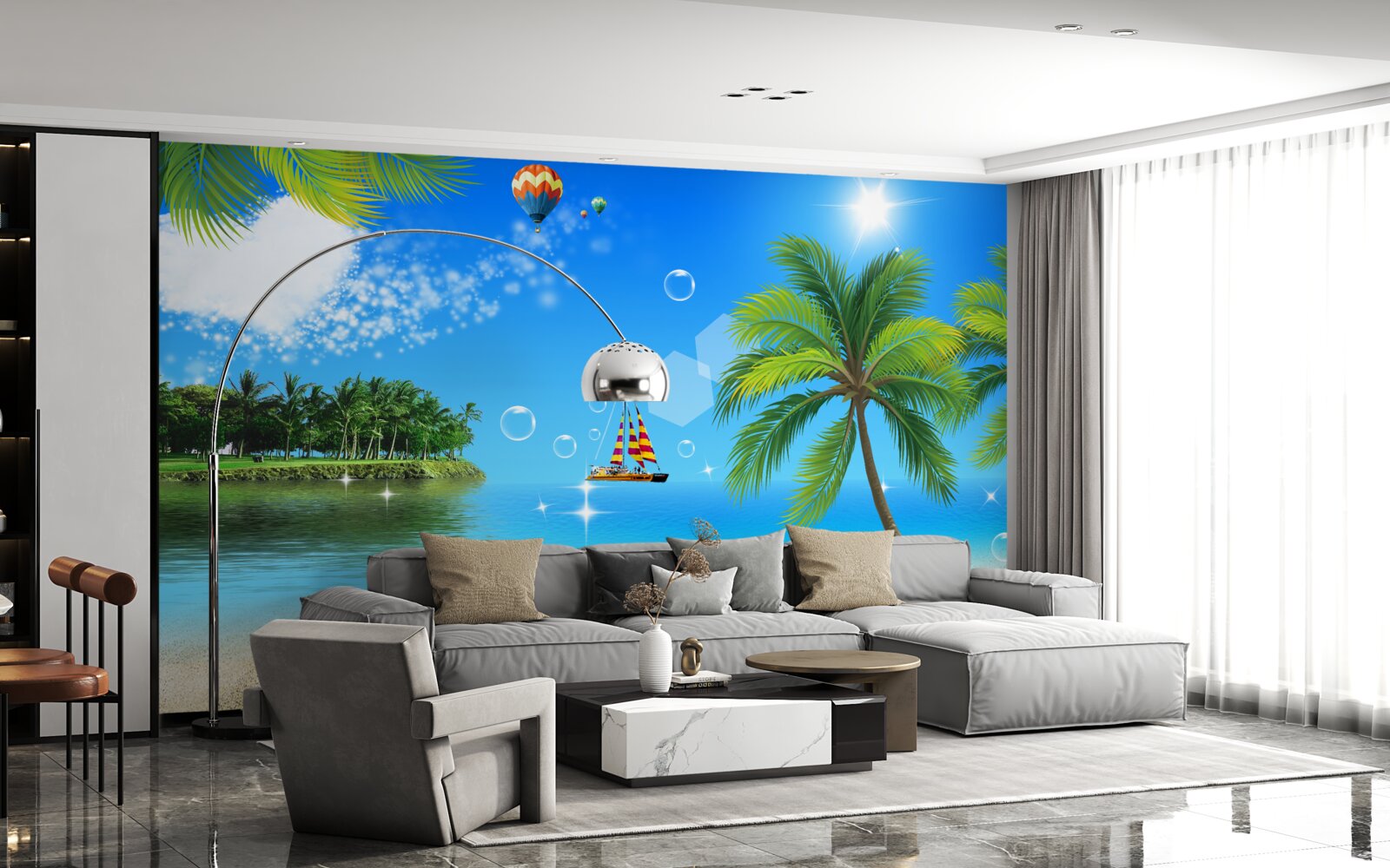 Фотошпалери вид на море та узбережжя